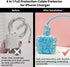 Cute Cable Protector, Bling Glitter Waves Edge Design for iPhone Charger, Luxury Soft Data Line Cover (Blue)