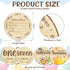 Glodecart 11PCS Baby Monthly Milestone for Photo Props, Wooden Double Sided Monthly Milestone Photo Cards for Baby