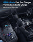 Rocoren 105W USB C Car Charger 6-Port for Family Travel, PD 35W & QC3.0 30W Super Fast Charging for Multiple Devices