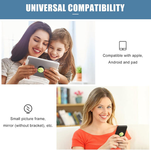 65 Pieces Sublimation Phone Holders, Collapsible Phone Grip Holder Adhesive Finger Stand Brackets for Smartphones