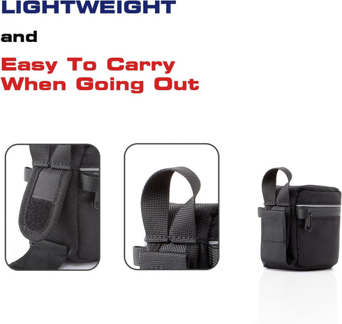 Camera Lens Bag Compatible with Canon EF 24mm f/2.8, EF 50mm f/1.8, Nikon 35mm f/1.8G, and Other Lenses Below 3.15"