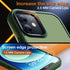 iPhone 12 Pro Case, Shockproof Military Grade Protection, Slim Translucent Hard Back, Frosted Green, 6.1'' Case.