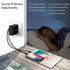 3-Pack Fast Charging 3.0 Wall Charger, 4-Ports USB Block, iSeekerKit Multi USB Power Adapter for iPhone, iPad, Samsung