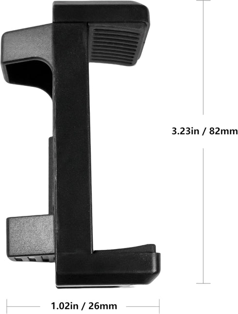 ISHEJS 360 Hot Shoe Phone Mount for Camera, Ball Head Adapter with Phone Clamp - Rotatable Smartphone Holder