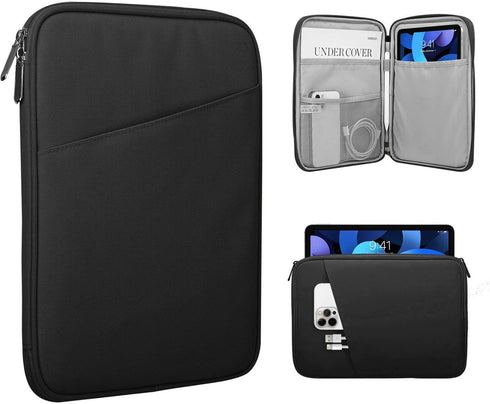 TiMOVO 9-11" Tablet Sleeve, Black Protective Bag with Pocket for iPad Air 11", iPad Pro 11", Galaxy Tab S9/S8/A7