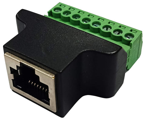 zdyCGTime RJ45 Female Plug to 8P 8C Female Bolt Screw Type Terminals Ethernet Network Plug Cable (2 Pack/F)
