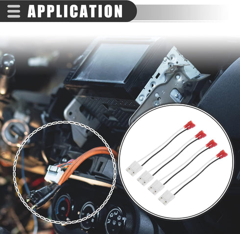 Motoforti Car Speaker Connector Wire Harness Adapter, for GMC C1500 Suburban 1992-1994, Plastic, Metal, 72-4500, White, 4 Pcs by Motoforti
