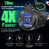 12V USB Outlet, 4 USB Port Aluminum Charger Socket, 2 USB C PD & 2 USB QC3.0 for Car, Boat, Marine, Bus, Truck