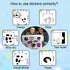 Dslalaly 51 PCS Reusable Cartoon Building Block Stickers - Waterproof Decals for Water Bottles, Laptops & Scrapbooking