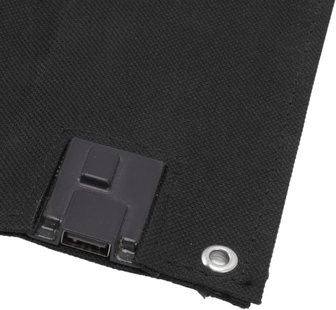 40W 4 Fold Solar Panel Charging Bag, Folding Bag for Outdoor Camping, Hiking, Emergency Charging (Black)