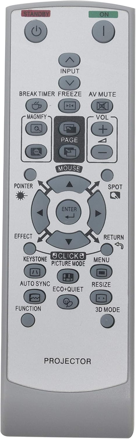 GA837WJSA Replacement Remote for Sharp Projector PG-D2500X, PG-D3010X, PG-D2710X, PG-D3510XL, PG-D3510X, PG-D2500X,