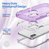 ORIbox Purple Case for iPhone X/XS, Transparent Heavy Duty Shockproof Anti-Fall, 10 FT Military Grade