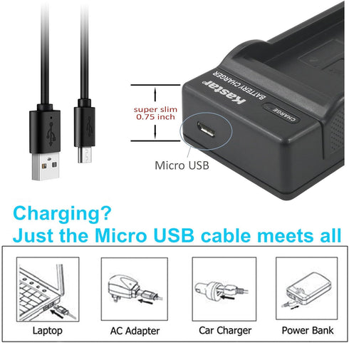 Kastar Battery (X2) & Slim USB Charger for Cas NP-120, NP120, CNP120 and Cas Exilim EX-S200 EX-S300 EX-Z31 EX-Z680 EX-Z690 EX-ZS10 EX-ZS12 EX-ZS15 EX-ZS20 EX-ZS26 EX-ZS30 Digital Camera