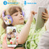 QearFun Unicorn Headphones for Girls, Kids Bluetooth Headphones with Microphone & 3.5mm Jack, Wireless Headphones with