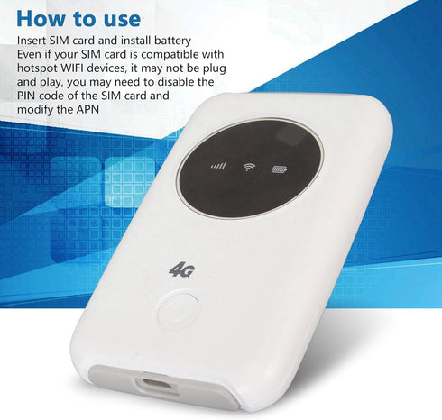 Yoidesu 4G 5G 300Mbps 10 3200MAh Mobile Router, LTE Hotspot Modem up to Devices, SIM Slot, Battery, Portable Device