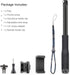 SOONSUN 45'' Aluminum Waterproof Extension Monopod for GoPro Hero 12 11 10 9 8 7 6 5 4, Insta360 Cameras