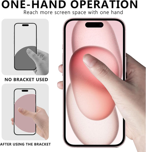 Luhoit 3 Pack Expanding Moblile Phone Grip Heart Glass Kickstand for Smartphones, Cell Phone Collapsible Stand