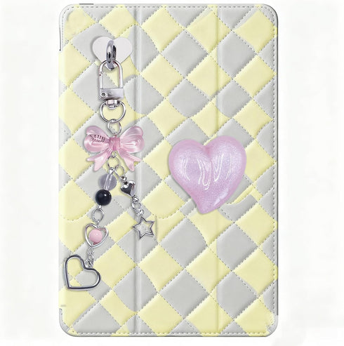 QYRCXX Set Cute Charm with Dust Plug Type C/USB C &Heart Grip Holder for Kindle, E-Reader Charm Chain Accessories