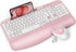 Wireless Keyboard and Mouse Combo, EAYBLLY Wave Keys Ergonomic Keyboard with Wrist Rest, 2.4GHz Set