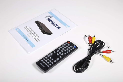 Impecca DVHP9109 Compact DVD Player for TV w/USB Input/AV, Multi-Region, AV Cables and Remote Control Included