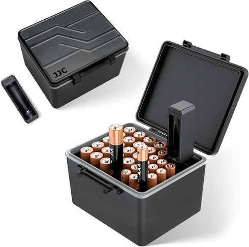 JJC AA AAA Battery Case Holder for 20 Double A Battery and 14