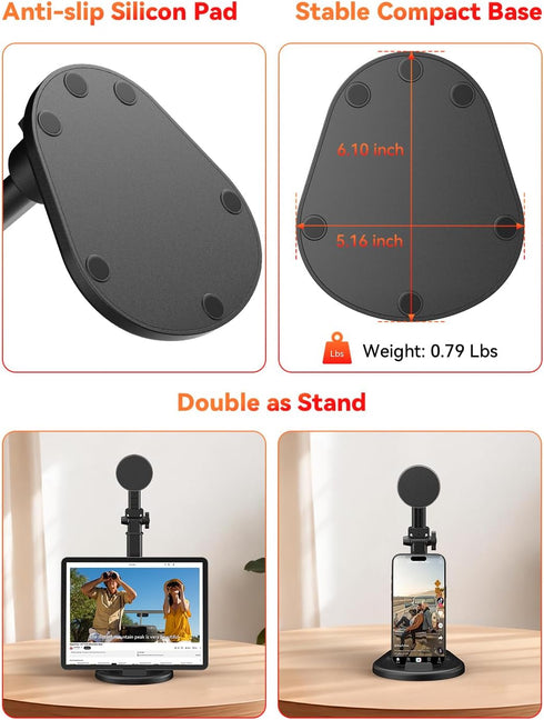 HotYeah 15.6-inch Adjustable Portable Magnetic Stand Holder for Portable Monitor/iPhone/Tablet, Stand Mount for iPad