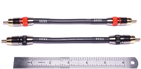 CESS-163-4i Low Noise 12 Gauge Premium RCA Audio Line Patch Cable, 4 Inches