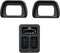JJC 2-Pack FDA-EP10 Eyecup Eyepiece Viewfinder & Battery Charger for Sony A6000 A6100