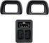 JJC 2-Pack FDA-EP10 Eyecup Eyepiece Viewfinder & Battery Charger for Sony A6000 A6100