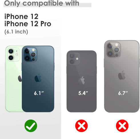 LOHASIC Luxury Leather Slim Business Case for iPhone 12/12 Pro, Soft Grip Shockproof Bumper Cover for Men and Women -
