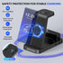 Wireless Charging Station for Samsung, 5 in 1 Wireless Charger Stand Dock for Multiple Devices, Fast Charging for Galaxy