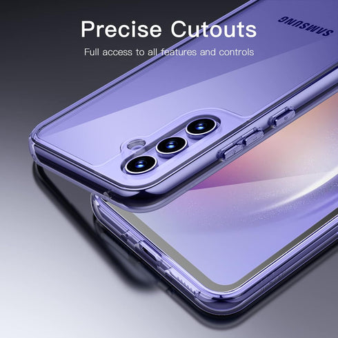 JETech 2-in-1 Shockproof Case for Samsung Galaxy A54 5G 6.4" with Clear Back & 2-Pack Tempered Glass Screen Protectors