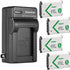 Kastar 4-Pack NP-BX1 Battery and AC Wall Charger for Sony ZV-1 Vlogging Camera and Hasselblad Stellar