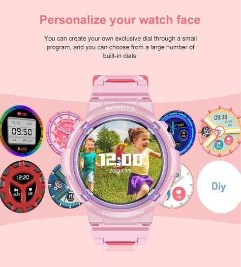 Smart Watch for Kids, Heart Rate Monitor, Sleep Monitor, Waterproof Pedometer, 25+ Sports Modes, Alarm, Remote Camera