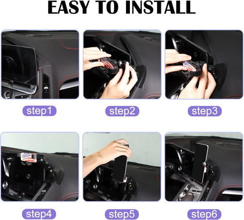 CHEAYAR Car Phone Holder Mount for Chevrolet Corvette C8 2020-2023, Center Console Dashboard Navigation Screen