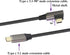 Right Angle Type C 3.1 Extension Cable - 4K@60Hz 90 Degree Type C USB Male to Male Connector Cable (1M/3Ft)