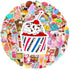 ZESHENGBD 50Pcs Ice Cream Cone Stickers Waterproof Vinyl Decals for Adult Teen Kids Cup Water Bottles Laptop Luggage