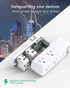 Mifaso 6 3 1800 3-Sided Outlet Extender with Rotating Plug, Surge Protector AC Multi Plug Wall Outlets and USB Ports