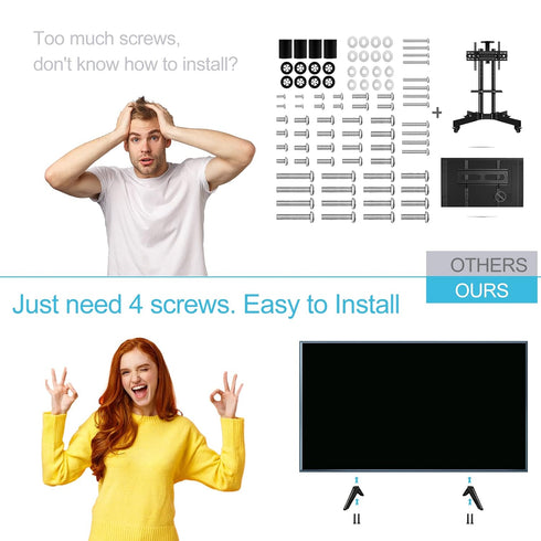 Maozhren Universal TV Stand Screws and Washers Kit for Insignia Sony Toshiba RCA Roku TV Mount Legs, Includes Washers