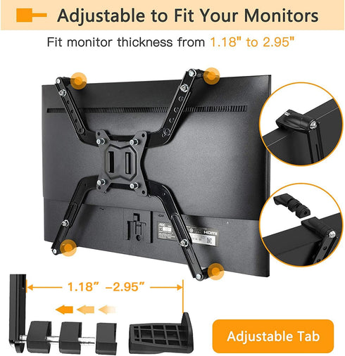 ErGear VESA Mount Adapter, Universal Non-VESA Monitor Stand Adapter for 17 to 27 Inch Screens, VESA Bracket