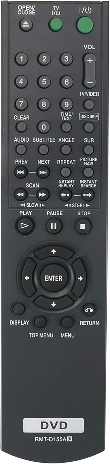RMT-D155A Replaced Remote for Sony CD DVD Player Models - DVP-NC625, DVP-NC665P, DVP-NC85H