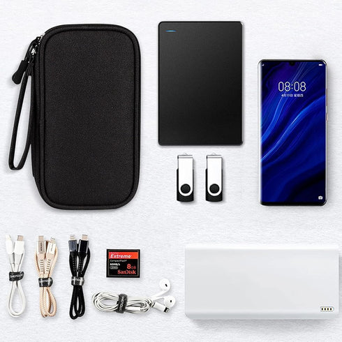 Skycase Travel Cable Organizer, Waterproof Electronics Accessories Storage Bag for USB Data Cable, Earphone, Power Bank