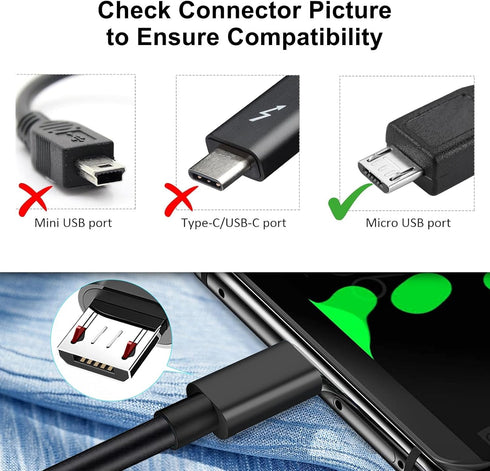 Micro USB Power Cord Adaptor Charger Compatible for Roku Streaming Stick, Roku Express Plus, Roku Premier/Plus, Roku