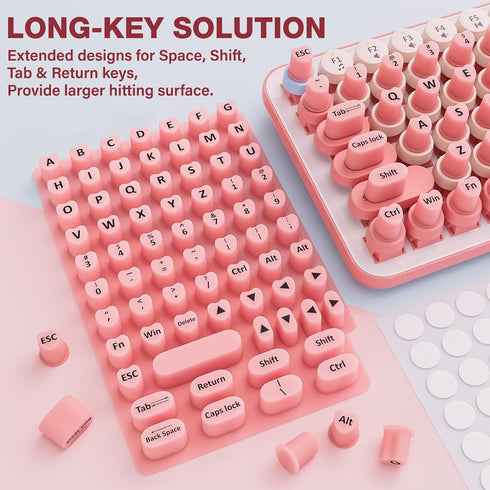 70PCS Raised Keyboard Stickers for Long Nails, Universal Nail Art Keyboard Bubbles, Self-Adhesive Keyboards for Long