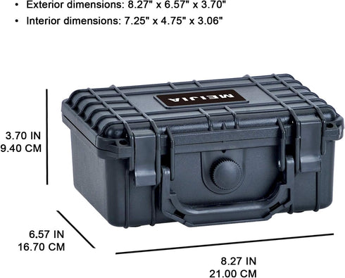 MEIJIA Portable All Weather IP67 Waterproof Protective Case, Hard Case with Customizable Foam for Drones, Cameras