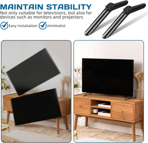 40 Inch Universal TV Stand Legs with Screws Replacement TV Feet for LCD LED Plasma Tabletop Base Stand Legs Television