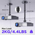 DAWASAPAT 360 90 9"-15" -Inch Ceiling Projector Mount Bracket Matte Black, Rotation & Tilt, Adjustable Length, Screw