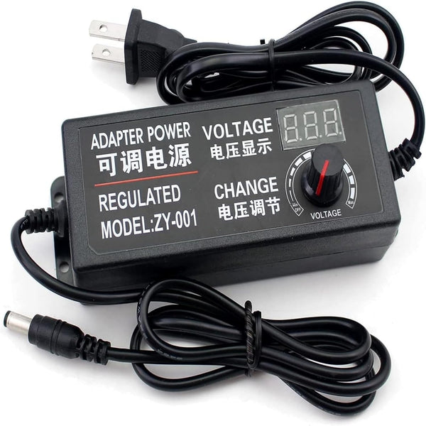 Yetaida 100-240V to 3-12V 5A Power Supply Adjustable Universal AC/DC Switching Power Adapter,