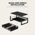 2-Tier Simple Trending Computer Monitor Stand Riser with Drawer, Desk Organizer for Home Office, Black