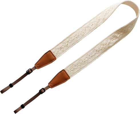 UNIKSTRAP Original Design Personalized Adjustable Camera Strap Cream Graceful & Vintage Lace, Fit for Canon Nikon Sony